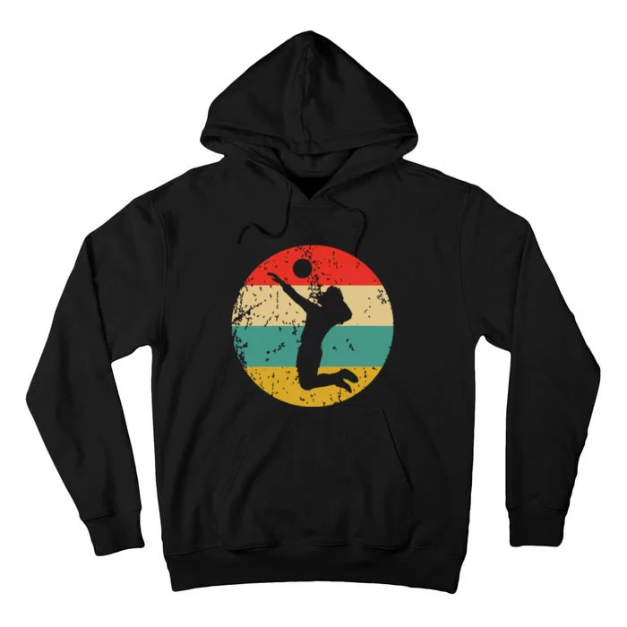 Volleyball Vintage Retro Volleyball Player Tall Hoodie