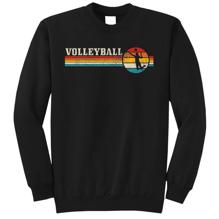 Volleyball Vintage Retro Sports Volleyball Player Tall Sweatshirt