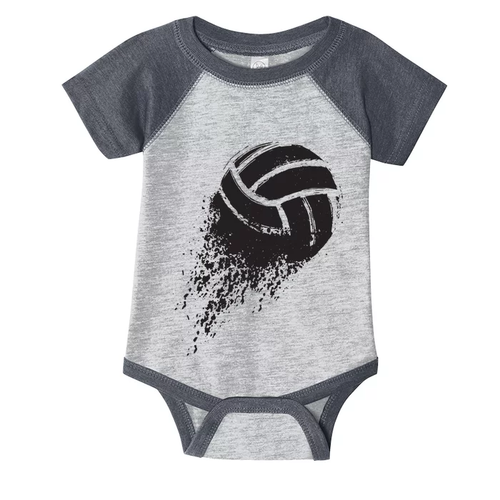 Volleyball Vintage Retro Sports Volleyball Player Infant Baby Jersey Bodysuit