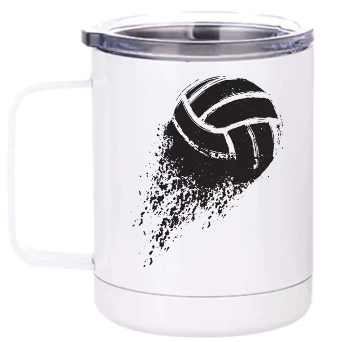 Volleyball Vintage Retro Sports Volleyball Player Front & Back 12oz Stainless Steel Tumbler Cup