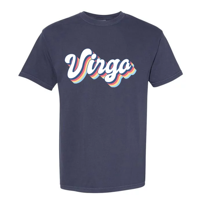 Virgo Vintage Retro Zodiac Sign Virgo Constellation Design Garment-Dyed Heavyweight T-Shirt