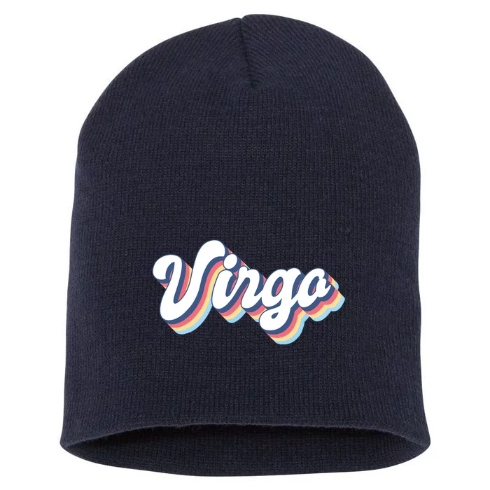 Virgo Vintage Retro Zodiac Sign Virgo Constellation Design Short Acrylic Beanie