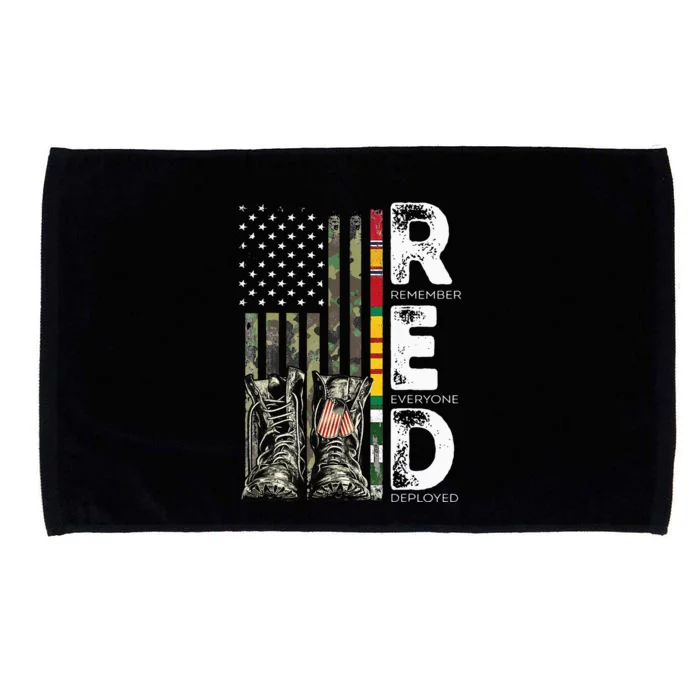 Vietnam Veteran Remember Everyone Deployed RED Friday Microfiber Hand Towel