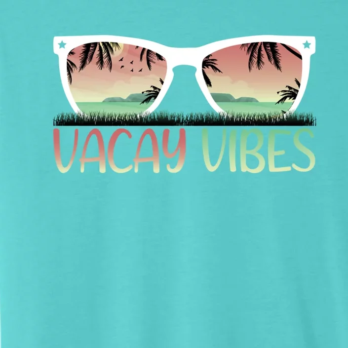 Vacay Vibes Retro Design With Sunglasses In Vacay Vibes Funny Gift ChromaSoft Performance T-Shirt