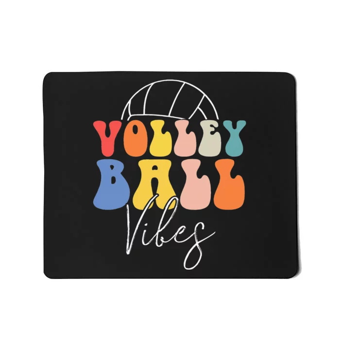 Volleyball Vibes Retro Hippie Volleyball Gift Mousepad