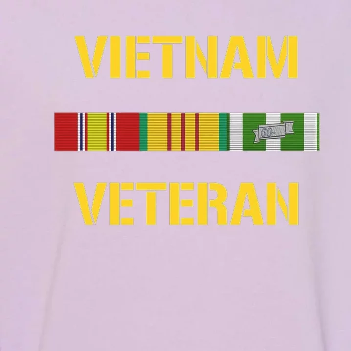 Vietnam Veteran Ribbon Bar Funny Army Garment-Dyed Sweatshirt