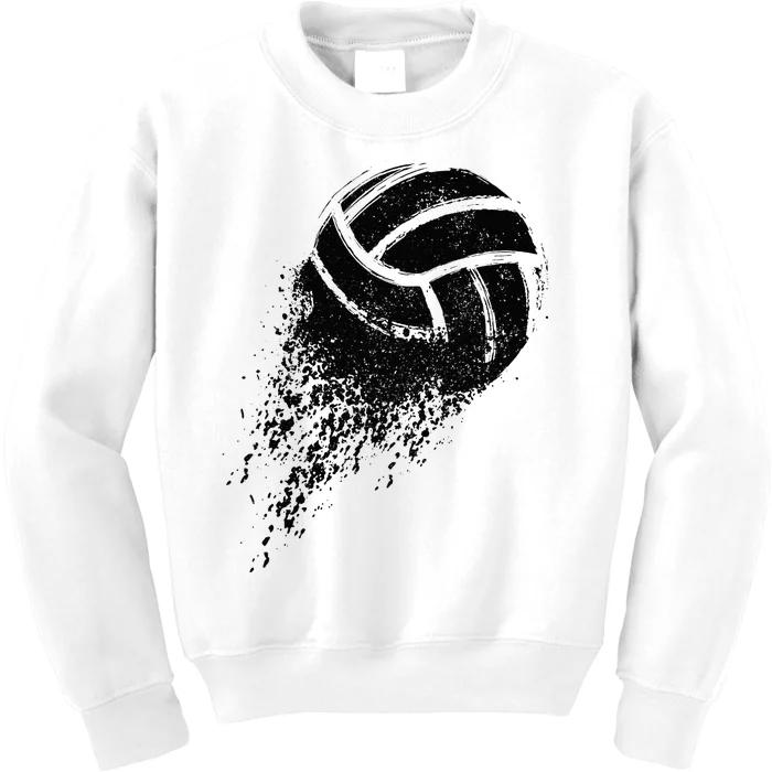 Volleyball Vintage Retro Sports Volleyball Player Kids Sweatshirt