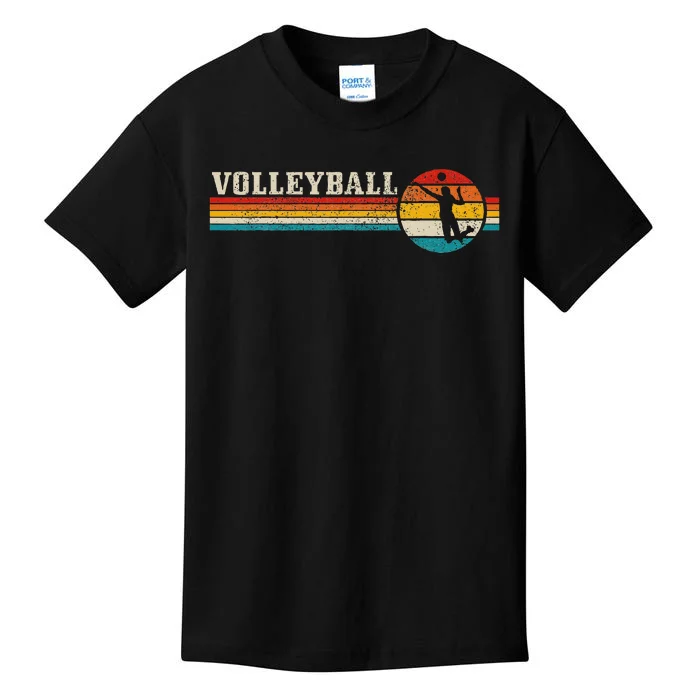 Volleyball Vintage Retro Sports Volleyball Player Kids T-Shirt