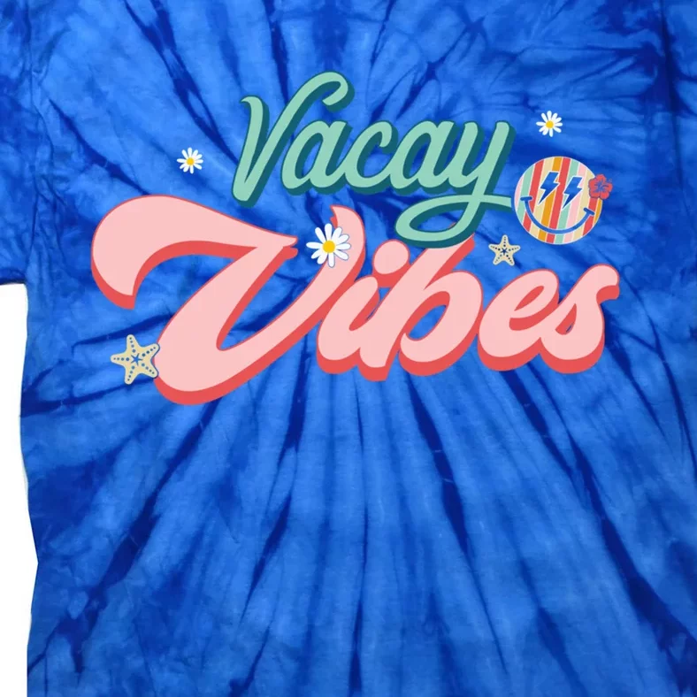 Vacay Vibes Retro Summer Beach Vacation Gift Tie-Dye T-Shirt