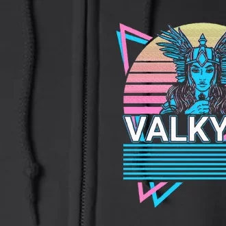 Valkyrie Viking Retro Full Zip Hoodie