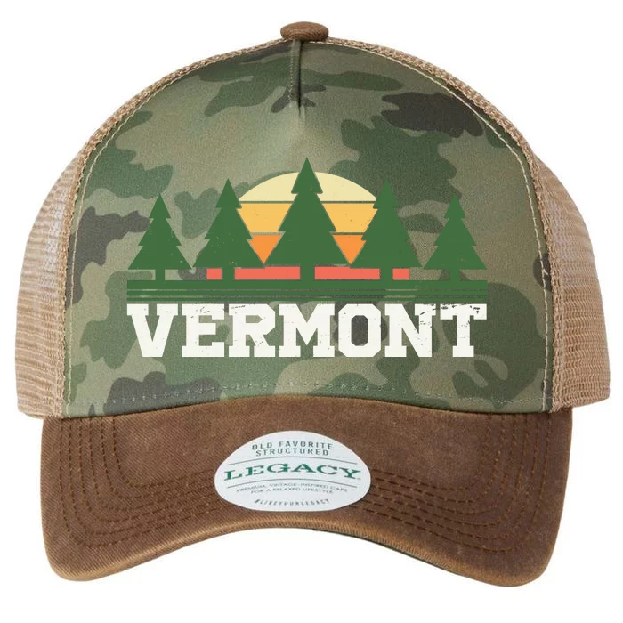 Vintage Vermont Retro Logo Legacy Tie Dye Trucker Hat