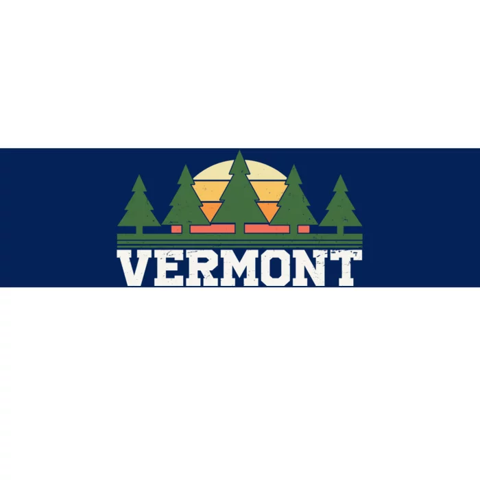 Vintage Vermont Retro Logo Bumper Sticker