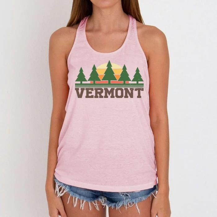 Vintage Vermont Retro Logo Women's Knotted Racerback Tank