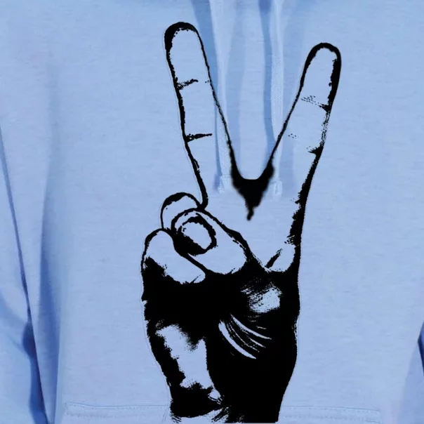 V Victory Sign Peace Symbol Hand White Print Cool Urban Great Gift Unisex Surf Hoodie