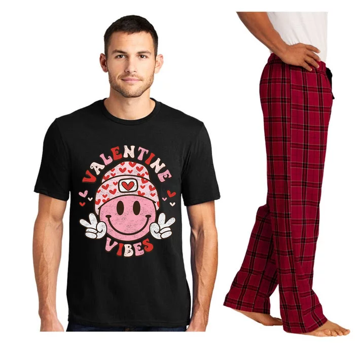 Valentine Vibes Smile On Face Trendy Groovy Pajama Set