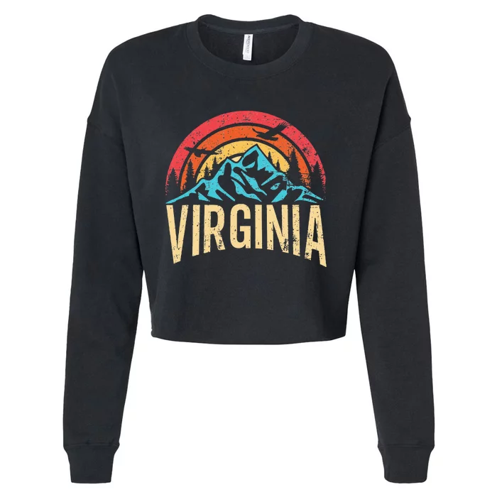 Virginia Virginia State Retro Virginia Cropped Pullover Crew