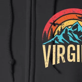 Virginia Virginia State Retro Virginia Full Zip Hoodie