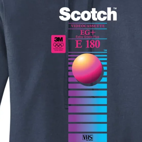 Vaporwave Vhs Scotch E180 Eg+ Women's Pullover Hoodie