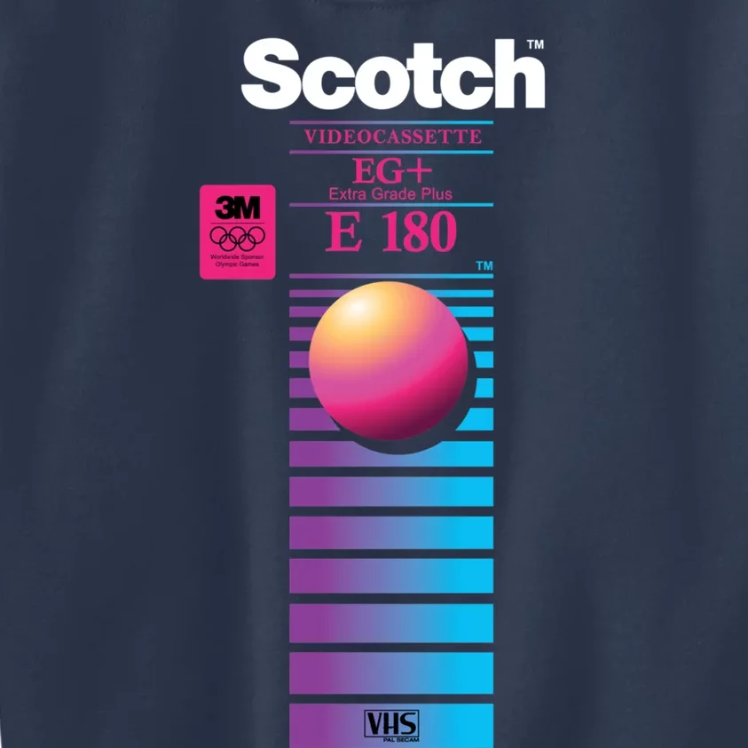 Vaporwave Vhs Scotch E180 Eg+ Kids Sweatshirt