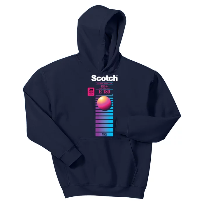 Vaporwave Vhs Scotch E180 Eg+ Kids Hoodie