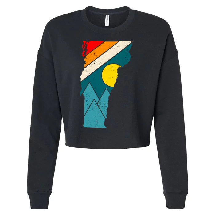 Vintage Vermont Sunset Cropped Pullover Crew