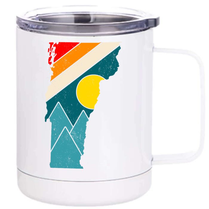 Vintage Vermont Sunset Front & Back 12oz Stainless Steel Tumbler Cup