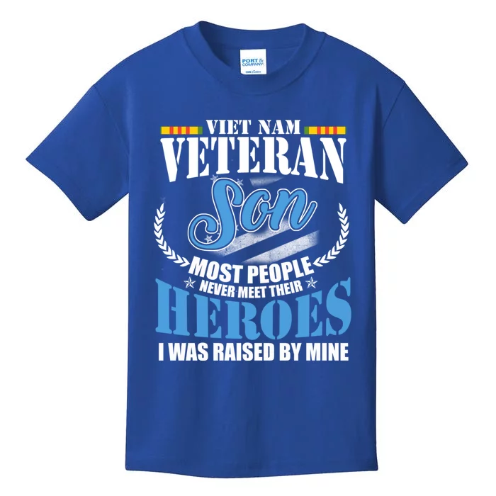 Vietnam Veteran Son American Flag Military Us Patriot Funny Gift Kids T-Shirt