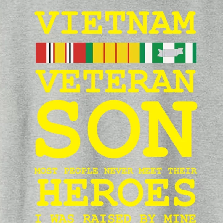 Vietnam Veteran Son Gift For Veterans Day Gift Women's Crop Top Tee