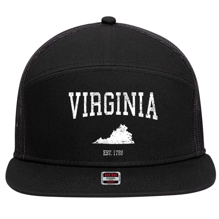 Virginia Vintage Sports Design Va 7 Panel Mesh Trucker Snapback Hat