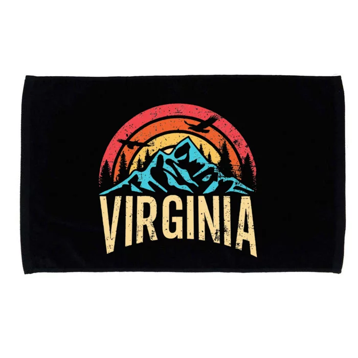 Virginia Virginia State Retro Virginia Microfiber Hand Towel