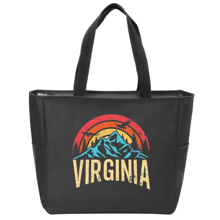 Virginia Virginia State Retro Virginia Zip Tote Bag