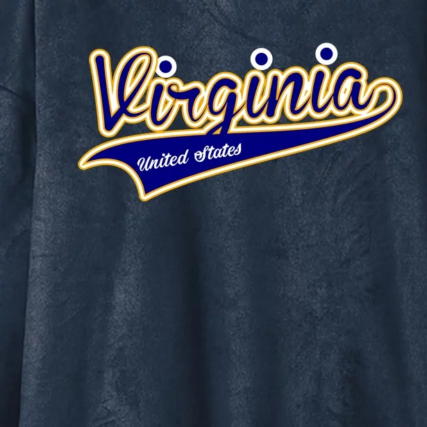 Virginia Varsity Style Hooded Wearable Blanket