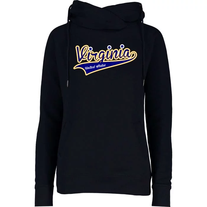 Virginia Varsity Style Womens Funnel Neck Pullover Hood