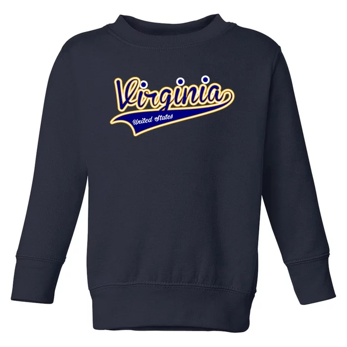 Virginia Varsity Style Toddler Sweatshirt