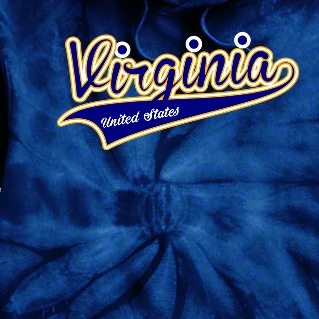 Virginia Varsity Style Tie Dye Hoodie