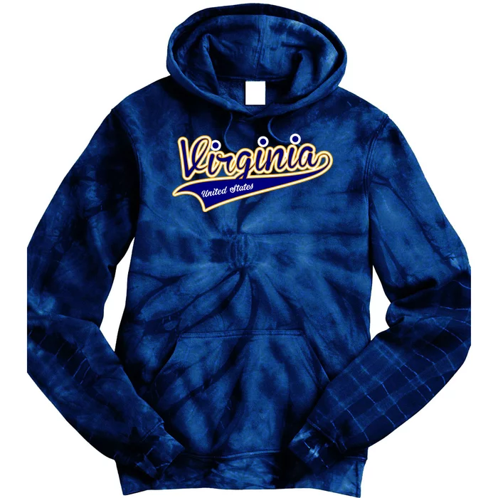 Virginia Varsity Style Tie Dye Hoodie