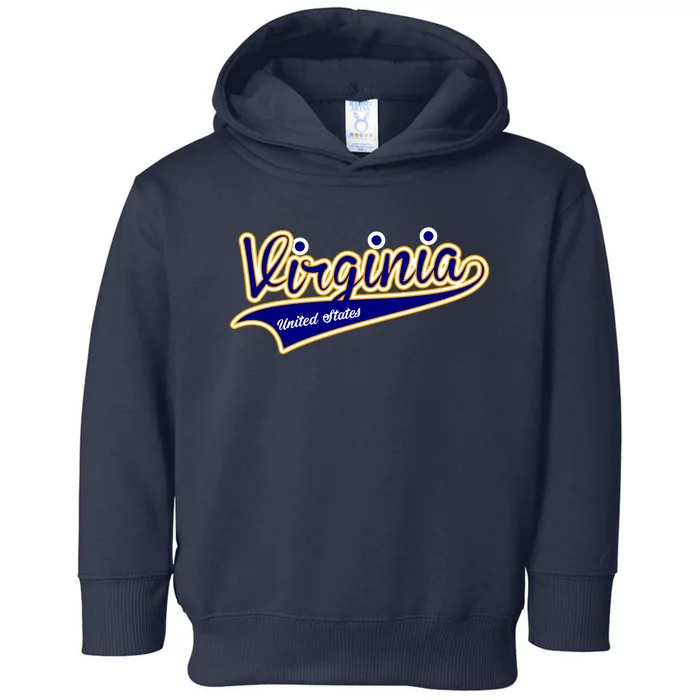 Virginia Varsity Style Toddler Hoodie