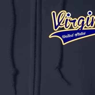 Virginia Varsity Style Full Zip Hoodie