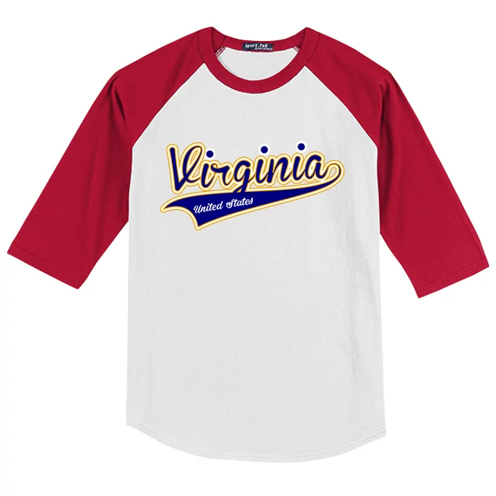 Virginia Varsity Style Kids Colorblock Raglan Jersey