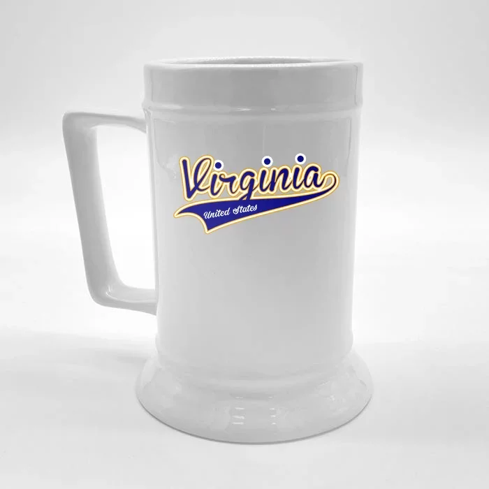 Virginia Varsity Style Front & Back Beer Stein