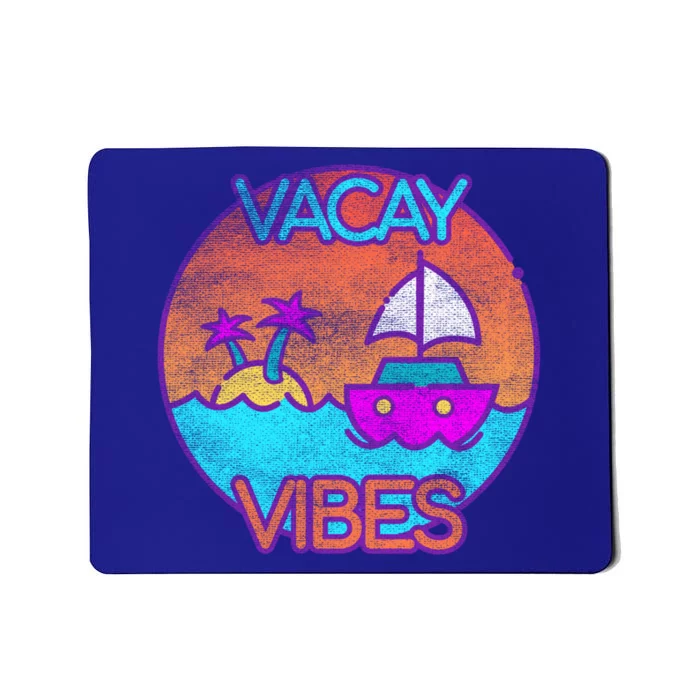 Vintage Vacay Summer Beach Palms Cruise Vacation Vibes Tee Great Gift Mousepad