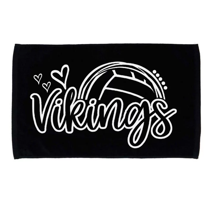 Volleyball Vikings School Sports Fan Team Spirit Microfiber Hand Towel