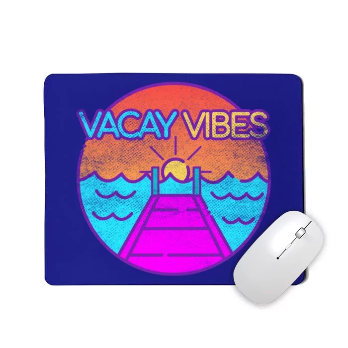 Vintage Vacay Summer Vacation Vibes Tee Beach Palms Cruise Great Gift Mousepad