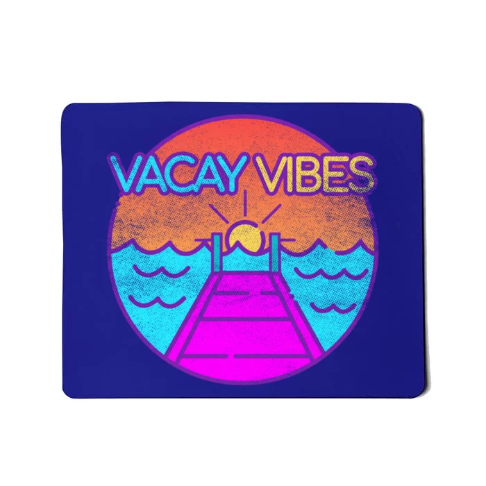 Vintage Vacay Summer Vacation Vibes Tee Beach Palms Cruise Great Gift Mousepad