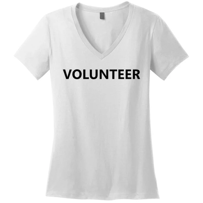 Volunteer Volunteering Staff Uniform Event Church Group Women's V-Neck T-Shirt