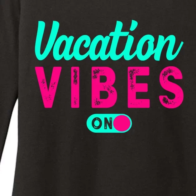 Vacay Vibes Summer Cruise Family Beach Mode Relax Vacation Cool Gift Womens CVC Long Sleeve Shirt