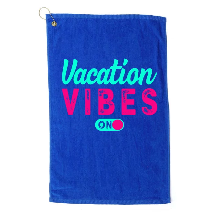 Vacay Vibes Summer Cruise Family Beach Mode Relax Vacation Cool Gift Platinum Collection Golf Towel