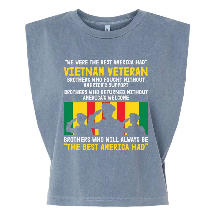 Vietnam Veteran The Best America Veteran Day Garment-Dyed Women's Muscle Tee