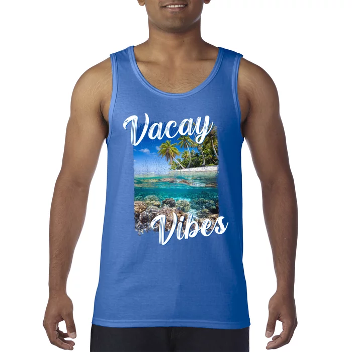 Vacay Vibes Tropical Island Beach Diving Snorkeling Vacation Gift Tank Top