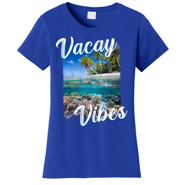 Vacay Vibes Tropical Island Beach Diving Snorkeling Vacation Gift Women's T-Shirt